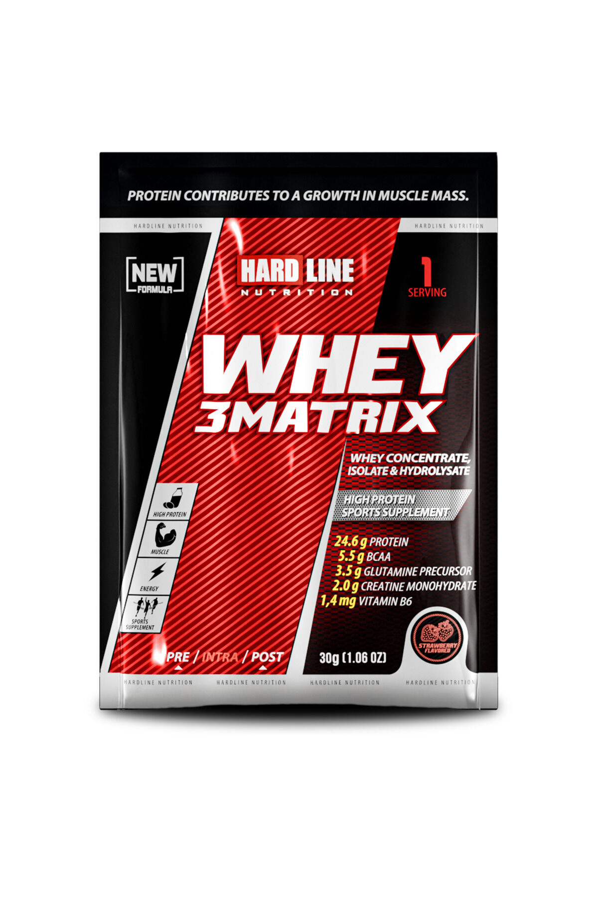 Whey 3matrix 30 gr 1 Adet Çilek Tek Kullanımlık Saşe Protein Tozu