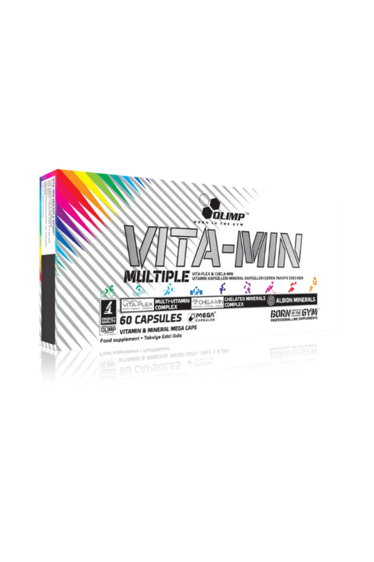 Vita-min Multiple Sport 60 Kapsül A B1 B2 B12 B3 B5 B6 Biotin Bakır Çinko Demir Iyot Kalsiyum