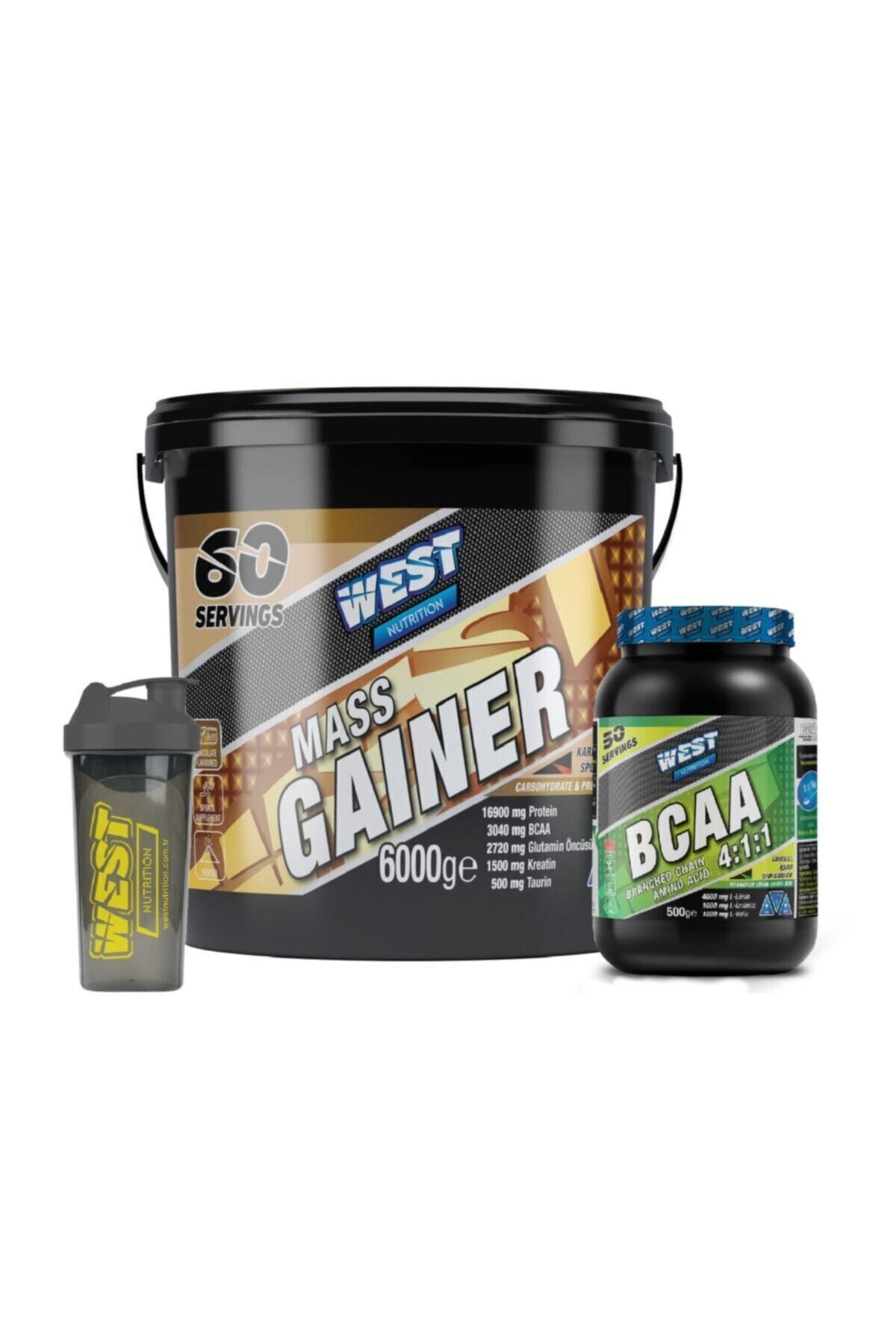 Mass Gainer 6000 Gram Çilek Bcaa 4:1:1 500 Gram Karpuz