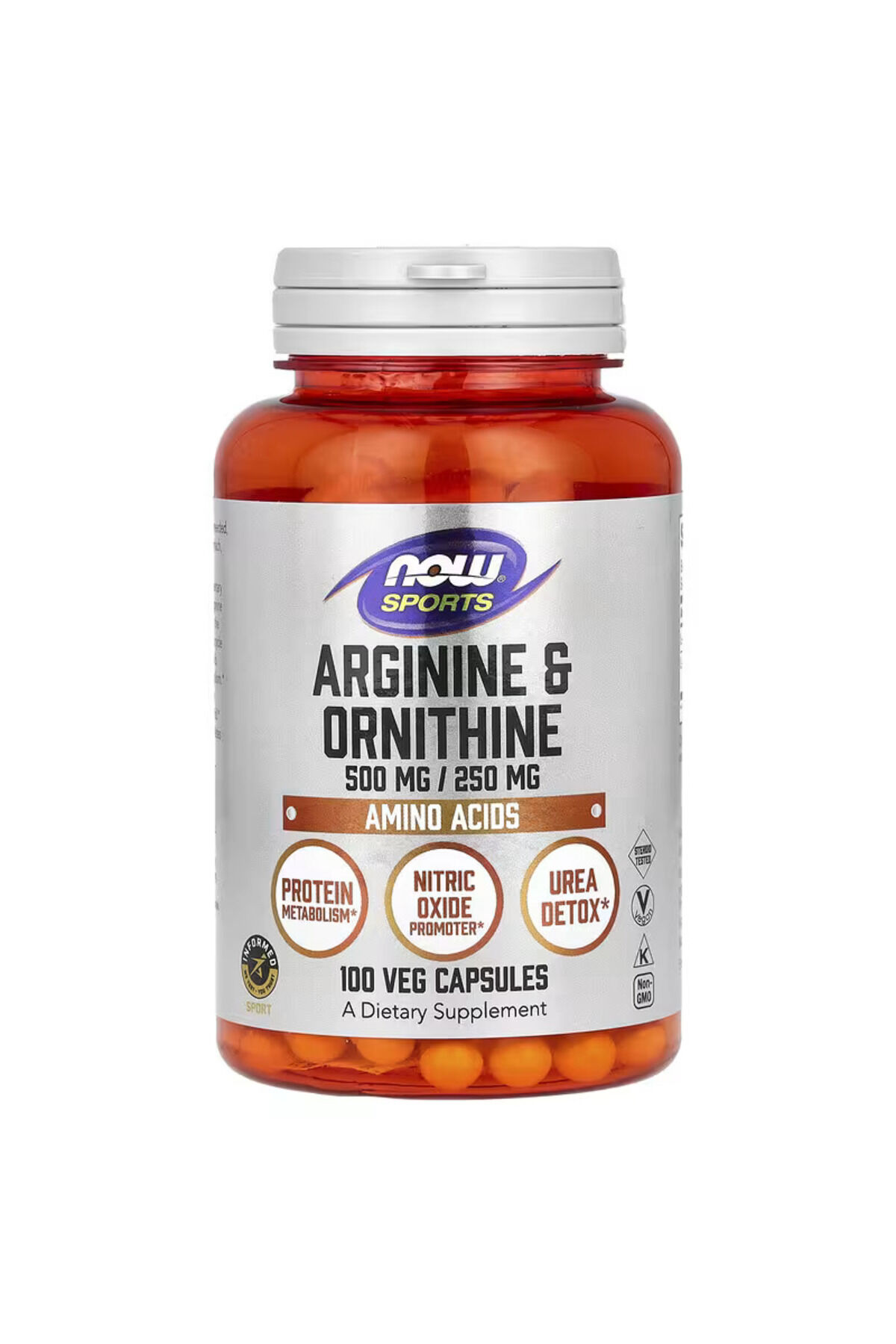 Foods Arginine(Arjinin) Ornithine(Ornitin) Gh 100 Veg Caps