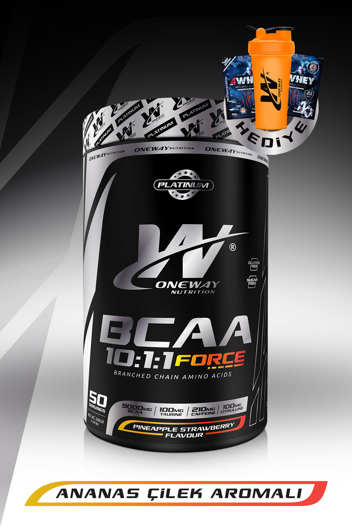PLATINIUM BCAA 10-1-1 Ananas Ç?ilek 500 gr 50 Servis