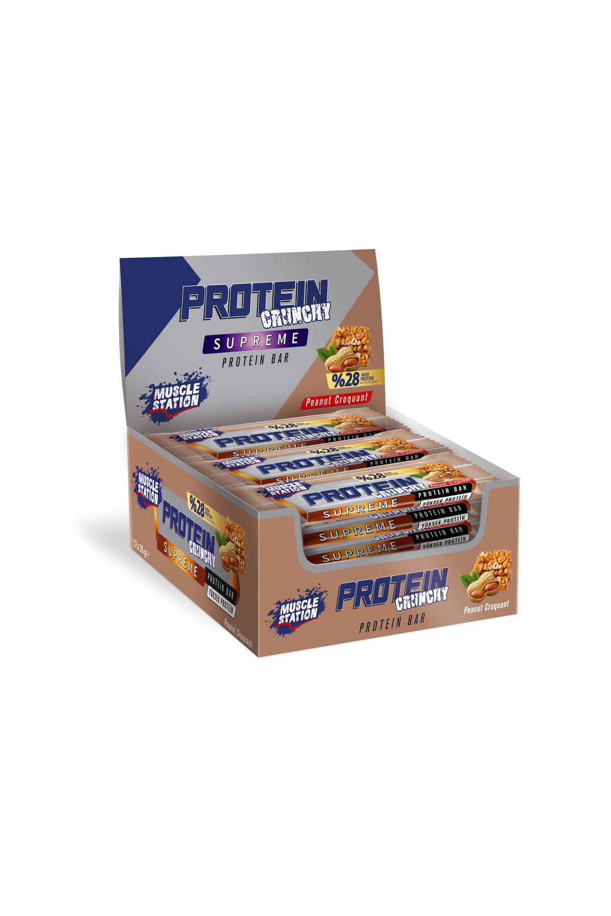 Musclestation Supreme Crunch Yerfıstık 12li kutu