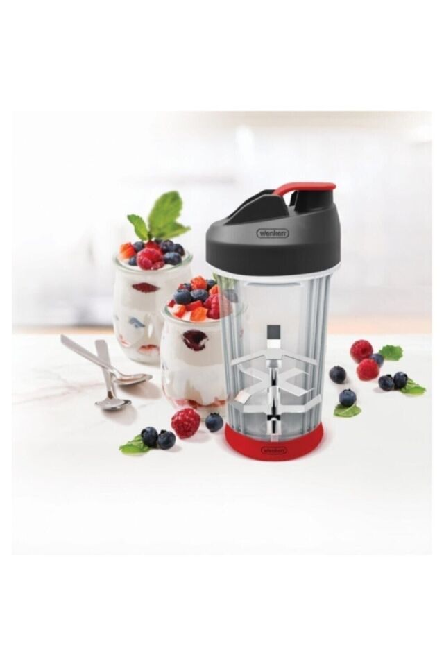 Pratik El Blender Shaker Sporcu Içeceği Bebek Mama Meyveli Yoğurt Detoks Içecek Yapma Aparatı Şeffaf