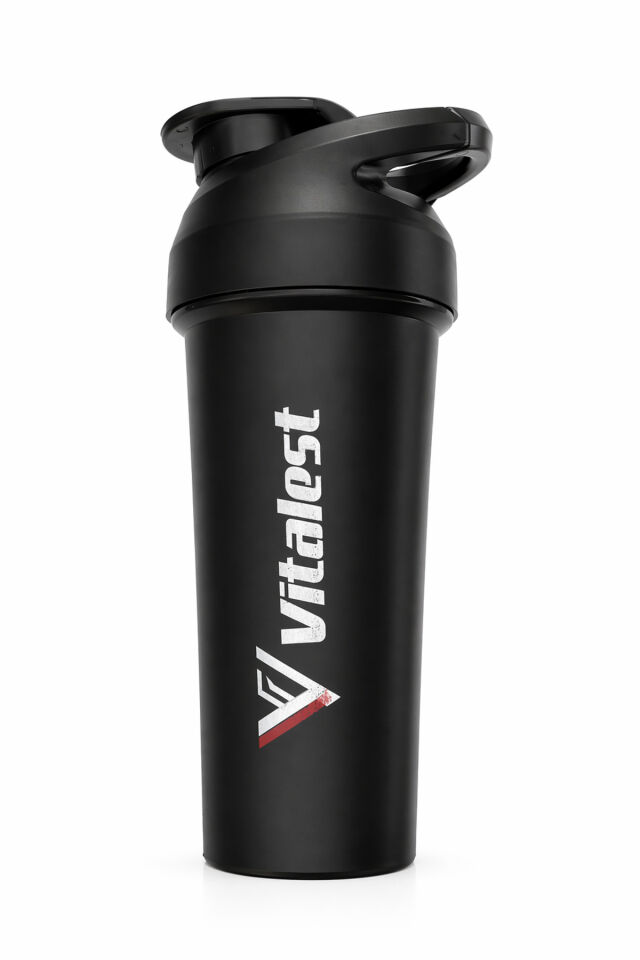 Shaker 600 ml | Sızdırmaz Kapaklı Shaker Karıştırıcı Suluk Siyah