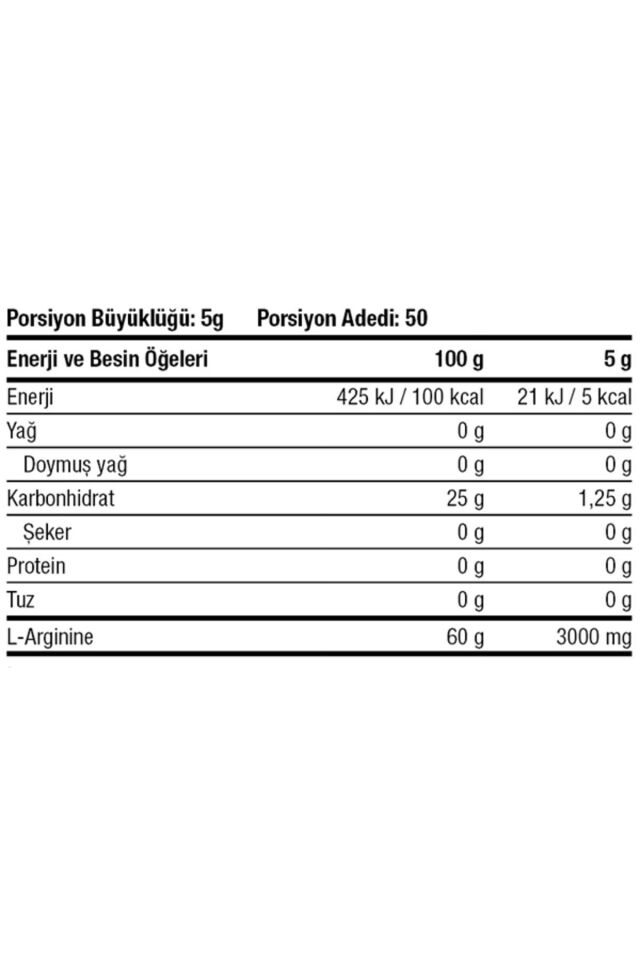 Arginine Delight 250 G - Nar Aromalı - 50 Servis - Arjinin