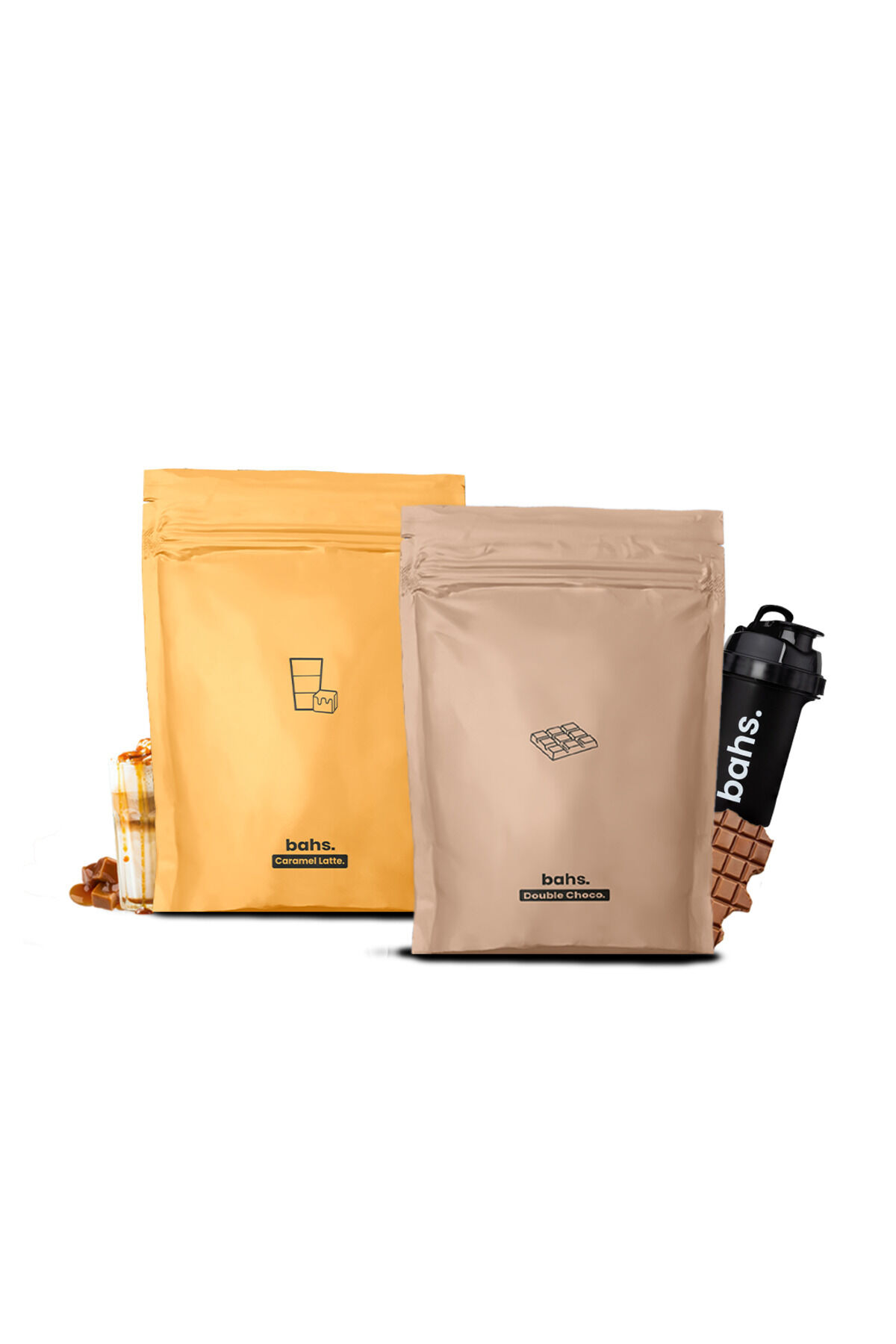 Proteinli Öğün Tozu | 1 Double Choco 1 Caramel Latte | 1 Shaker Hediye!