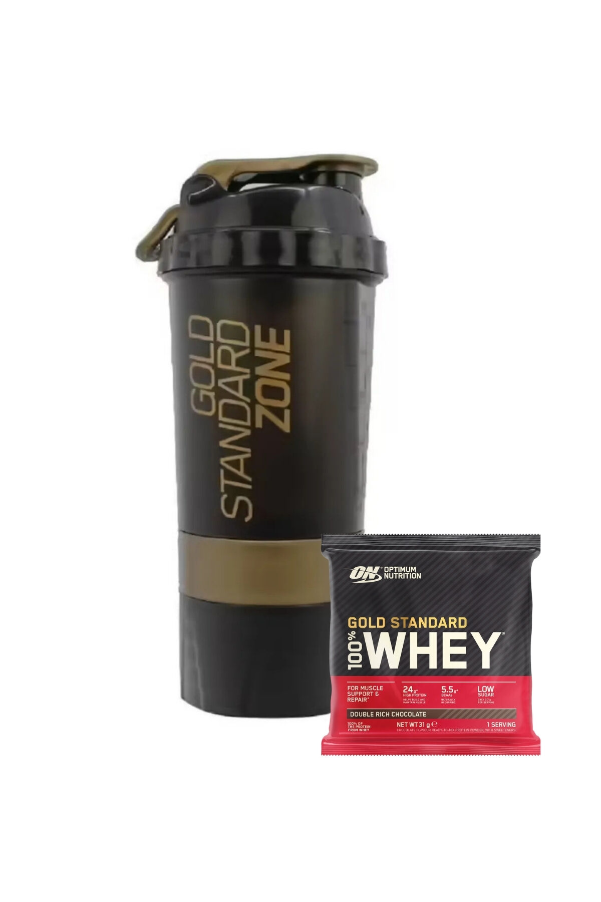 Gold Standard Shaker 500ml Protein Karıştırıcı Şişe Spor İçin Pratik ve Dayanıklı - 100% Whey Gold S