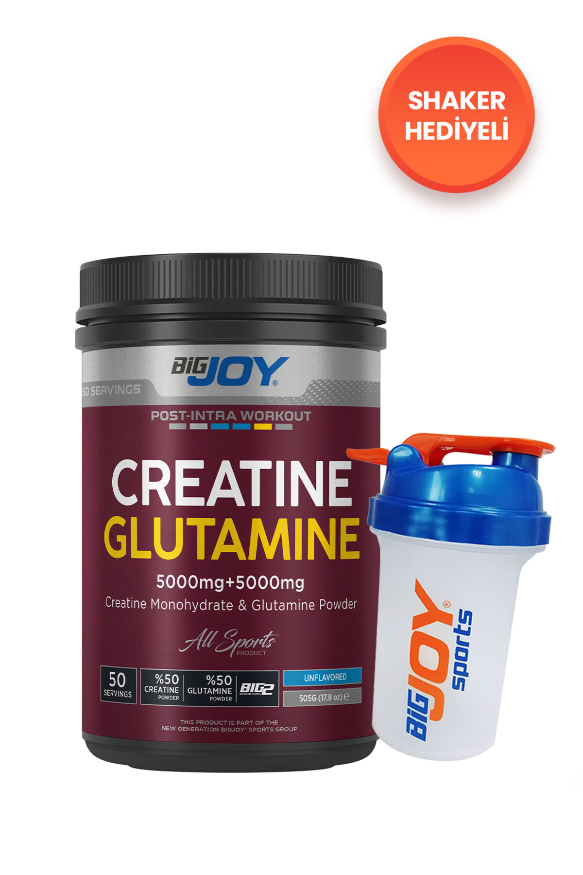 BIG2 Creatine + Glutamine 505g Aromasız