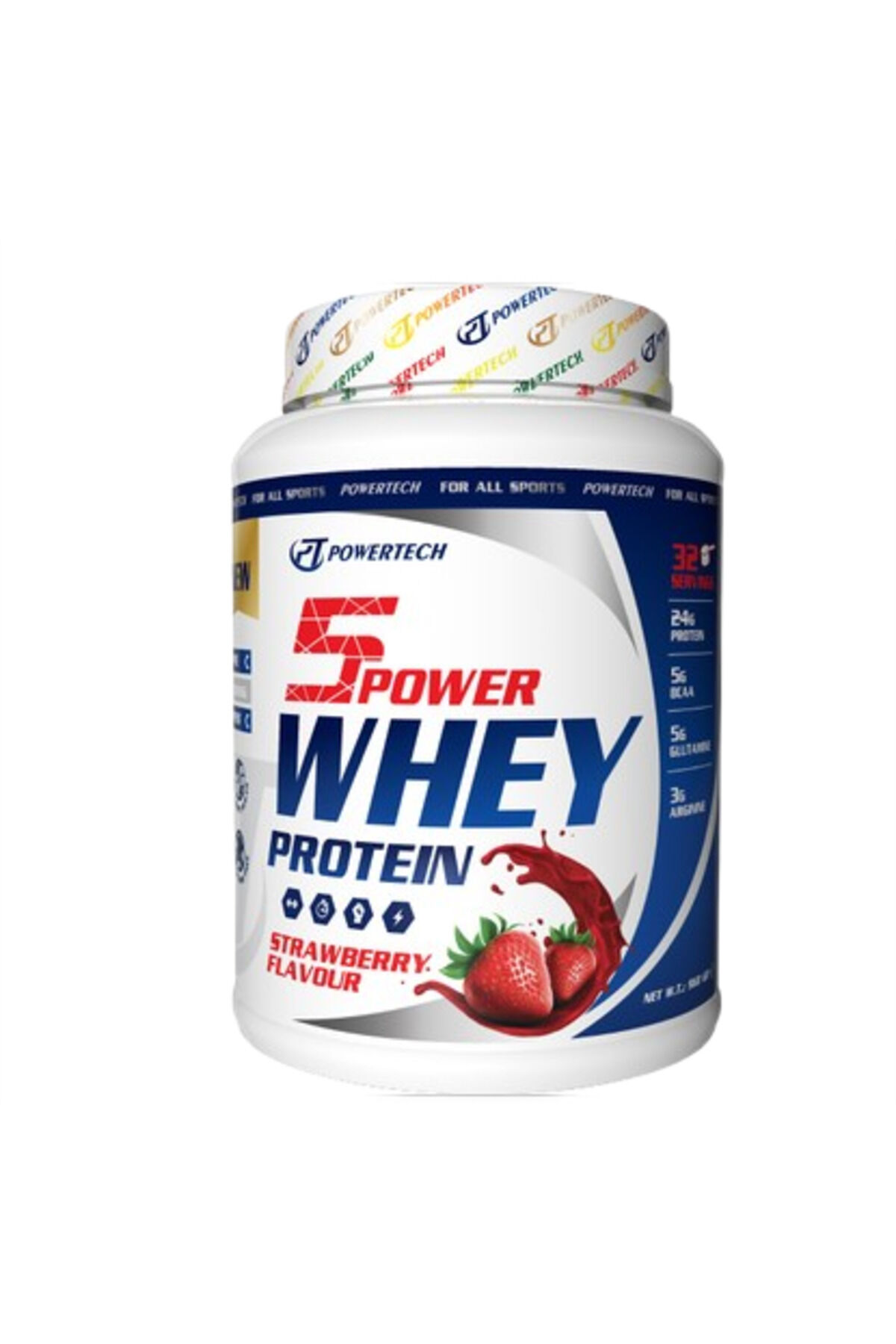 5Power Whey Protein 960 Gr 32 Servis Çilek Aromalı