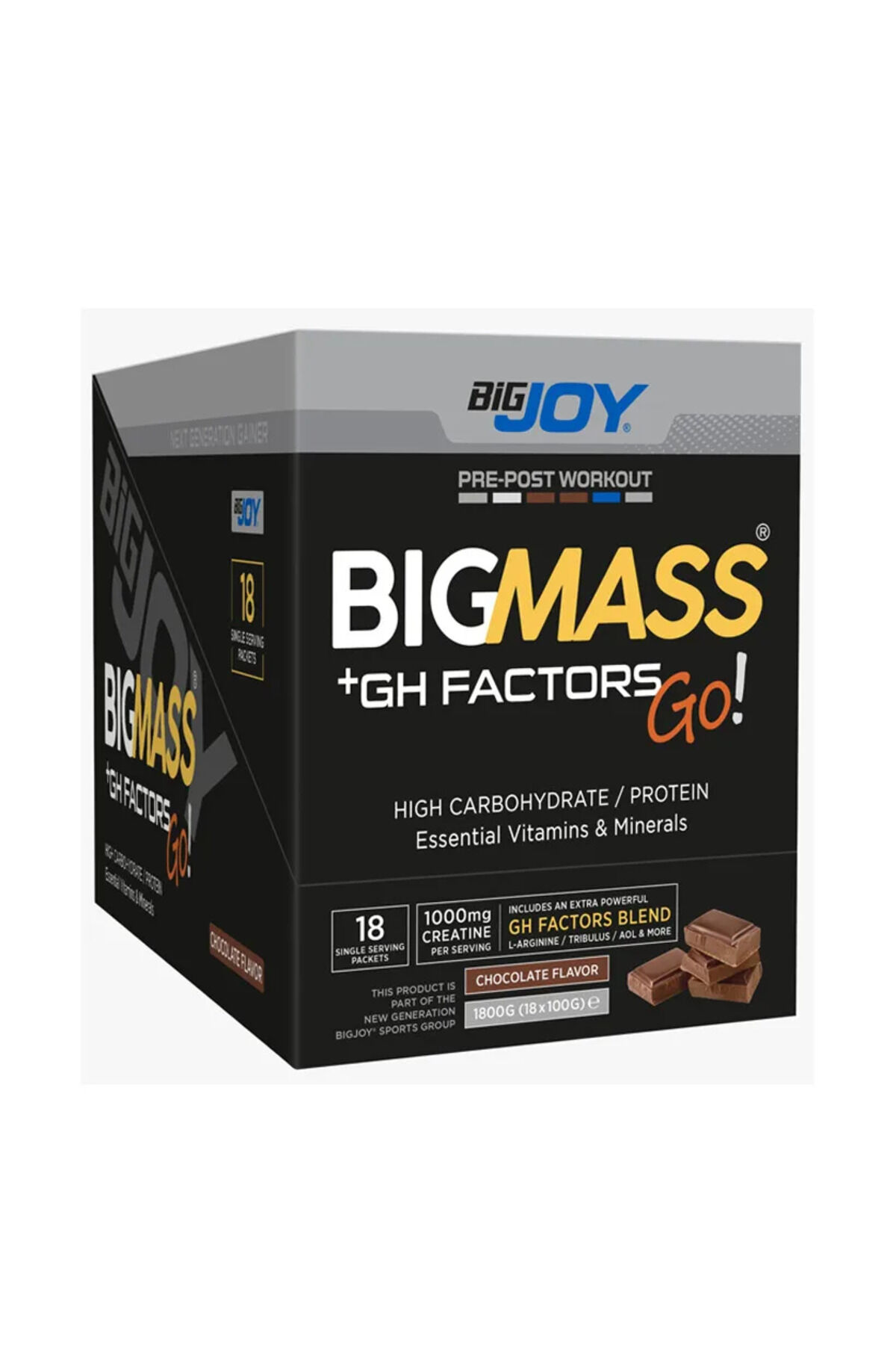 MASS GAİNER Çikolata 1800 gr 18 SAŞE BigMass Gh Factors Karbonhidrat & Protein