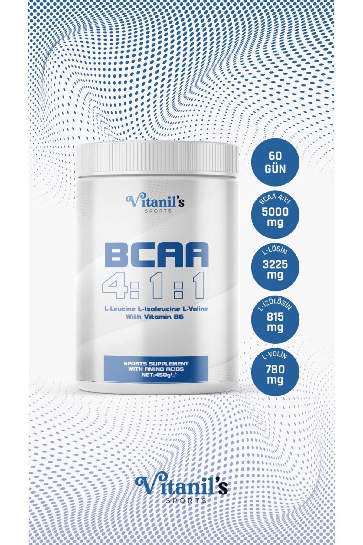 Bcaa 5000 Powder 4:1:1 450 gr ( 60 Günlük )