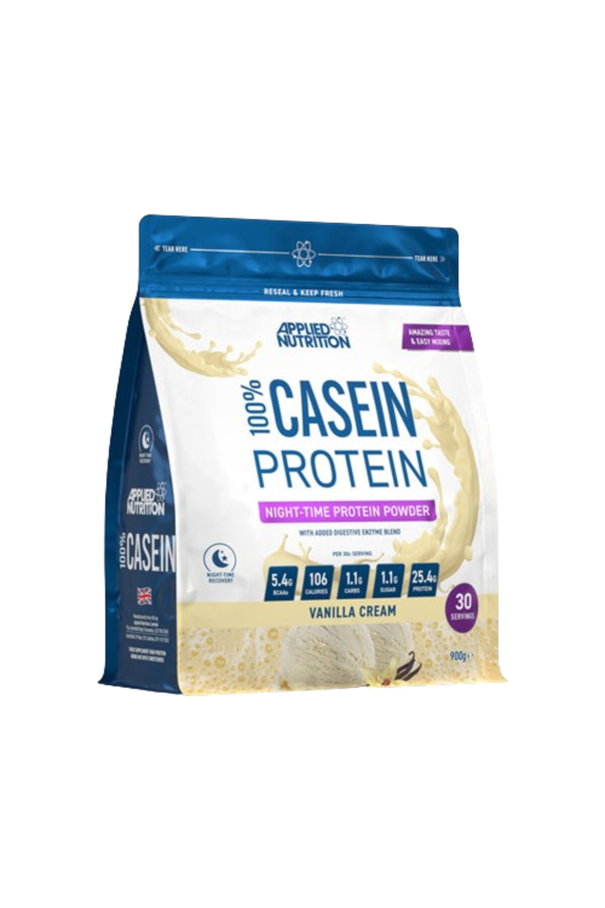 Micellar Kazein Gece Proteini, Vanilya Kreması, 900 Gr