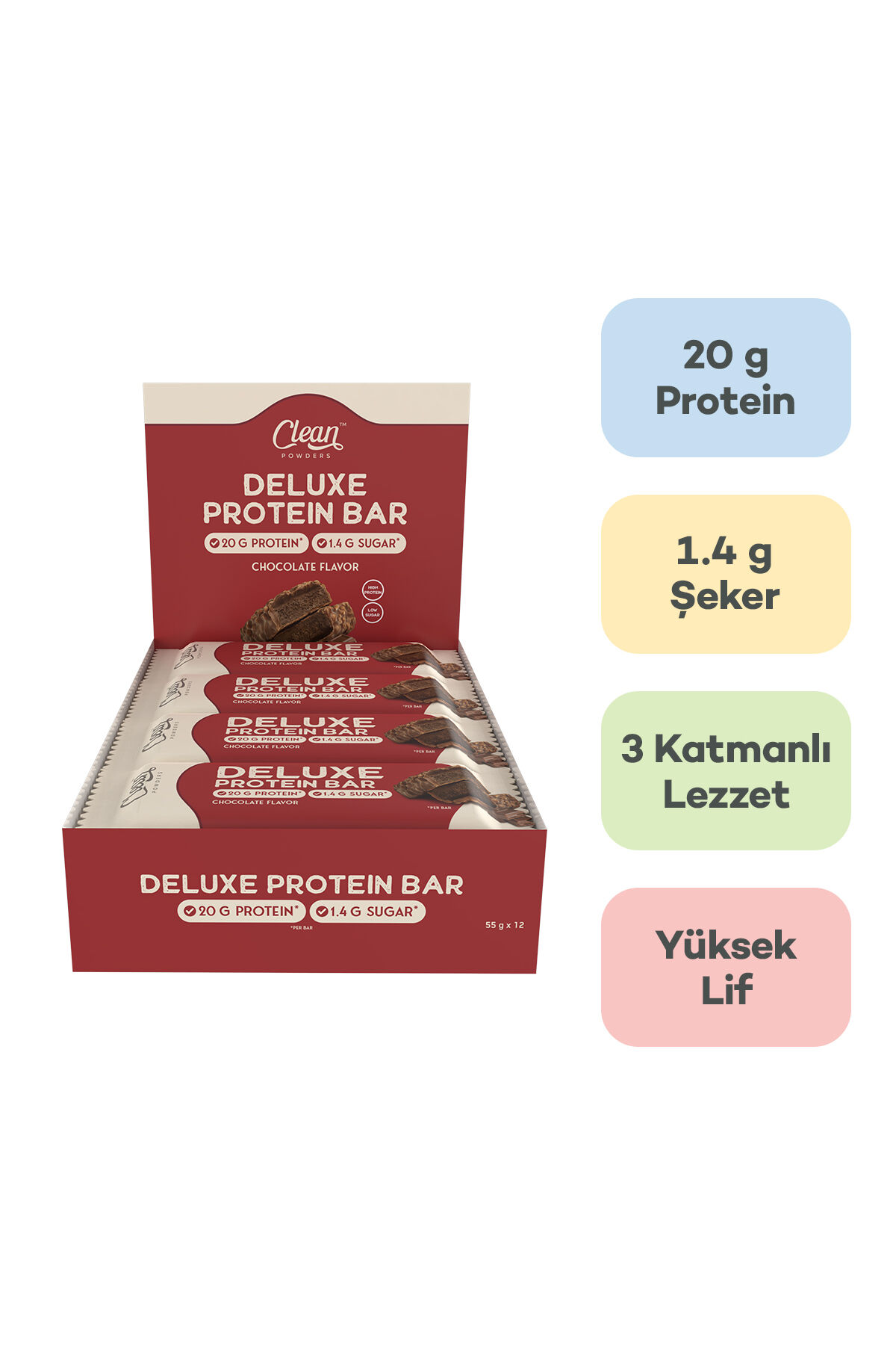 Deluxe Protein Bar %36 Protein 55 Gr 12 Adet - ÇİKOLATA