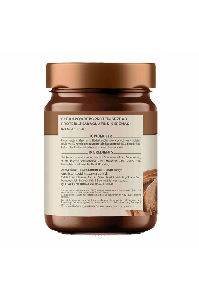 Proteinli Kakaolu Fındık Kreması 350 Gr 2 Adet