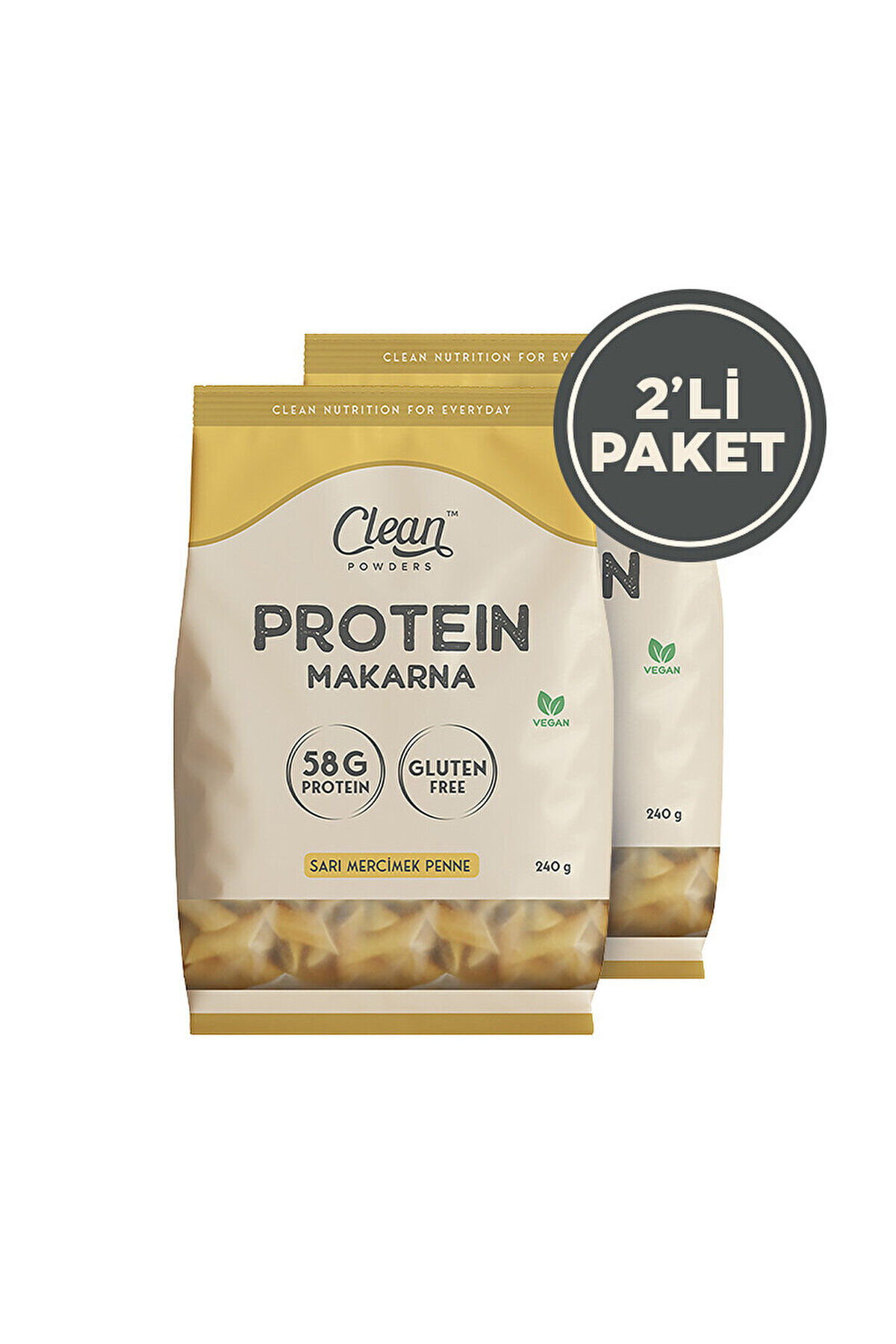 Glutensiz Protein Makarna Sarı Mercimek 240 Gr 2 Adet