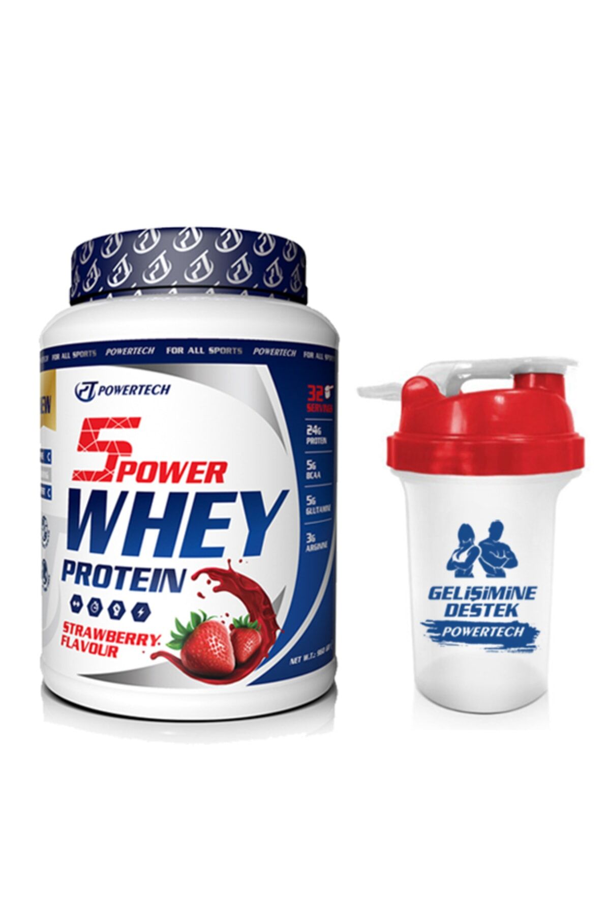 5power Whey Protein 960 Gr Çilek Aromalı Protein Tozu