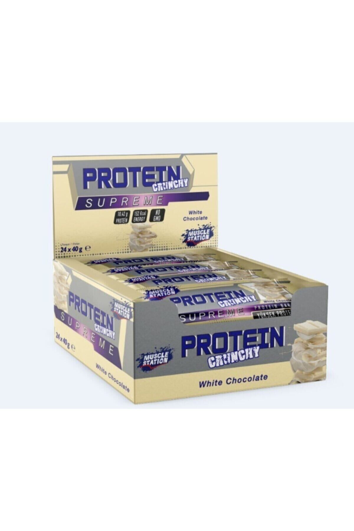 Musclestation Supreme Protein Crunchy White Chocolate 40 gr 24 Adet