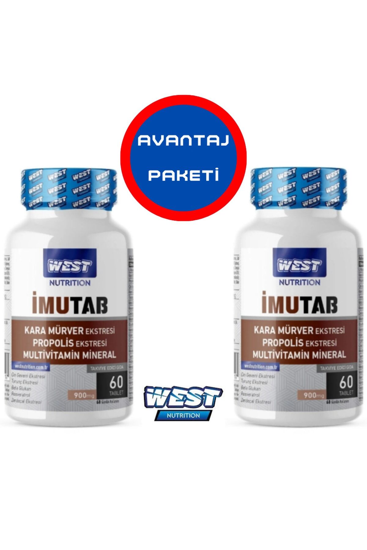 Imutab Kara Mürver (sambucus)-propolis Ekstresi Ve Multivitamin Mineral 2 X 60 Tablet