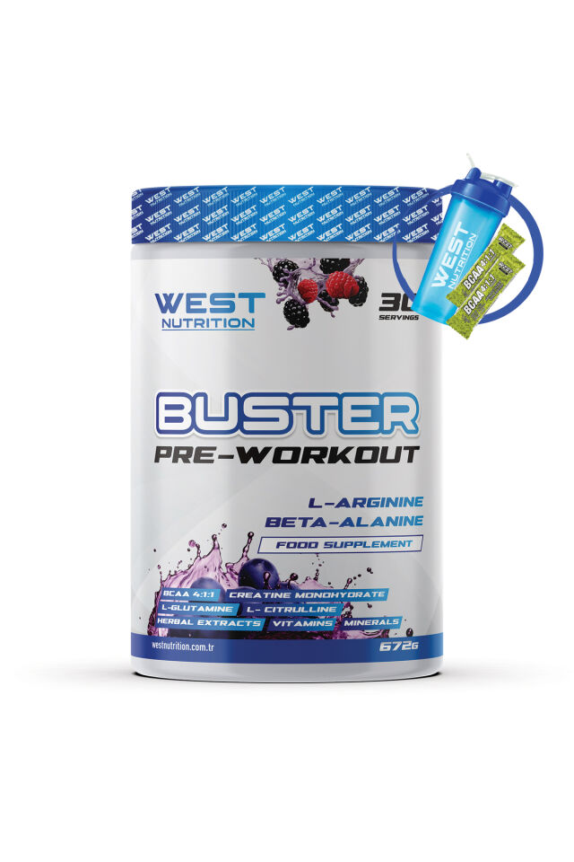 Buster PreWorkout Sitrülin L Arjinin Beta Alanin 672 gram 30 Servis Orman Meyveli