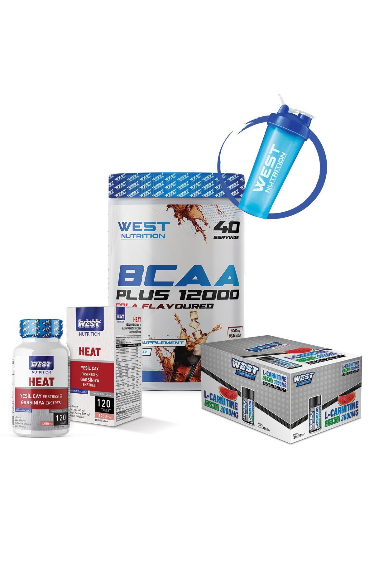 Bcaa Plus 12000 L-karnitin Heat Garsiniya Yeşil Çay 120 Tablet
