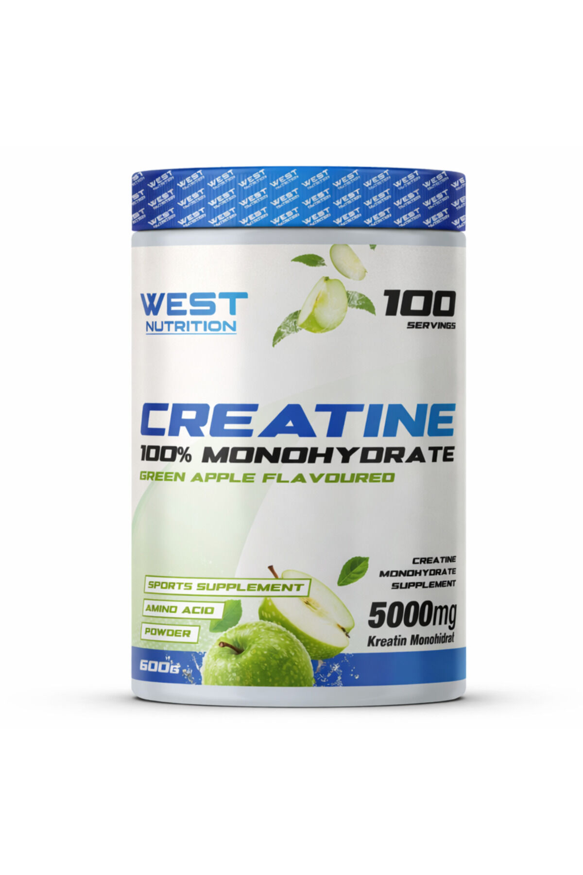 Creatine Monohydrate 600 Gr. Kreatin Yeşil Elma