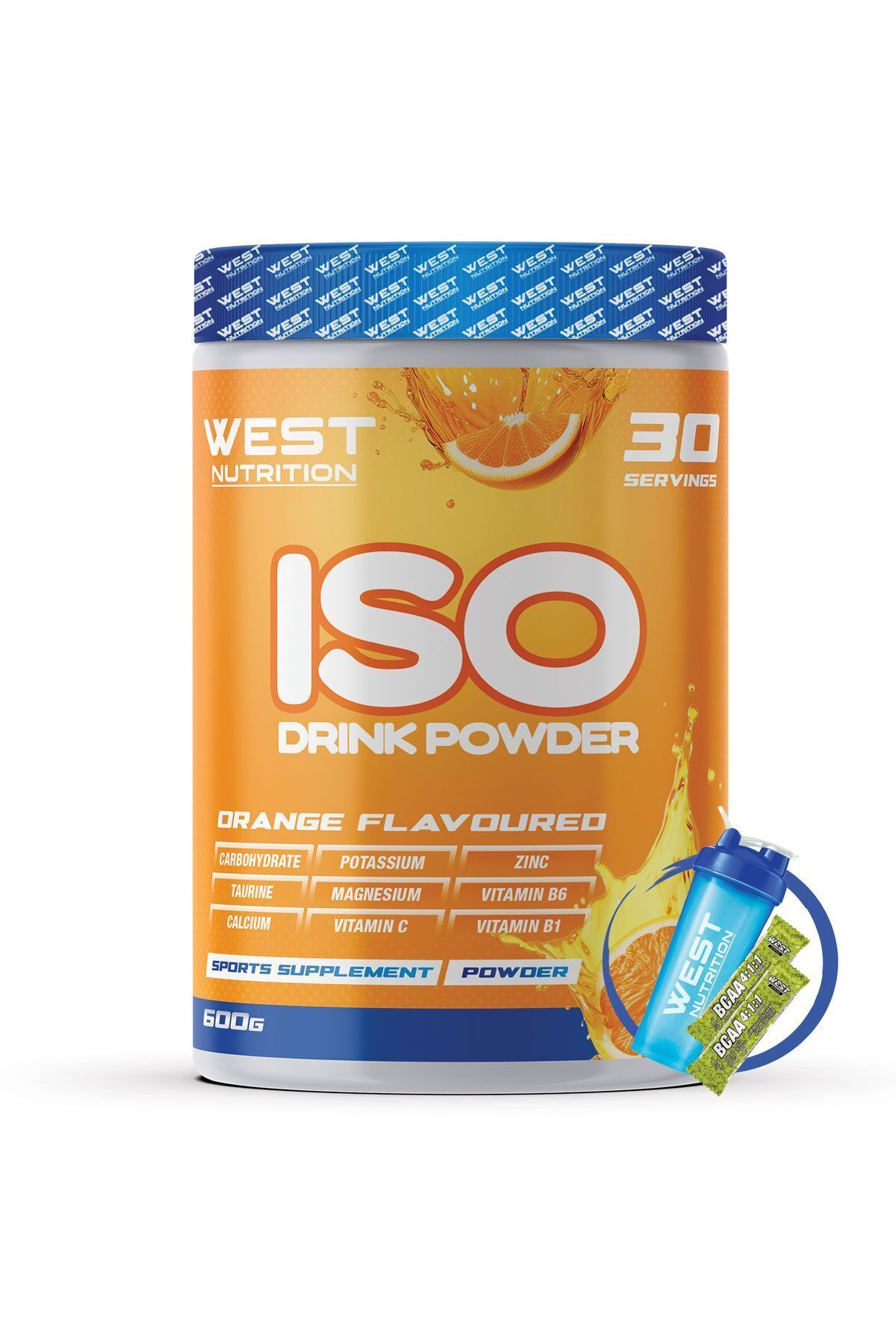 Iso Drink Powder Izotonik Toz Sporcu Içeceği 600 gr 30 Servis Portakal Aromalı