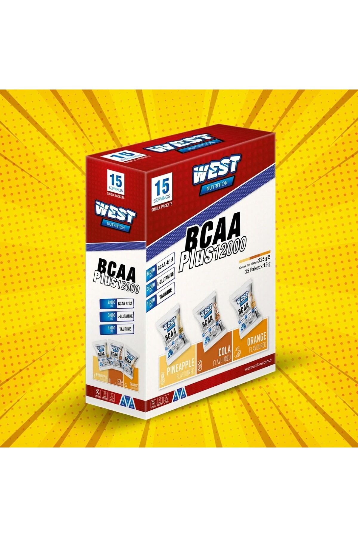 Bcaa Plus 12000 - 15 Saşe 225 Gr Mix
