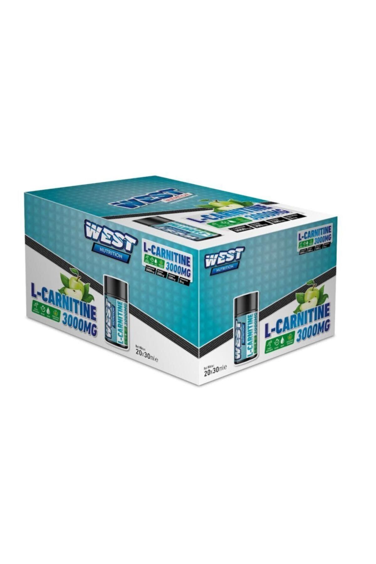 L Karnitin 3000 Mg 30 Ml 20 Shot ( Karnitin ) Yeşil Elma Aromalı