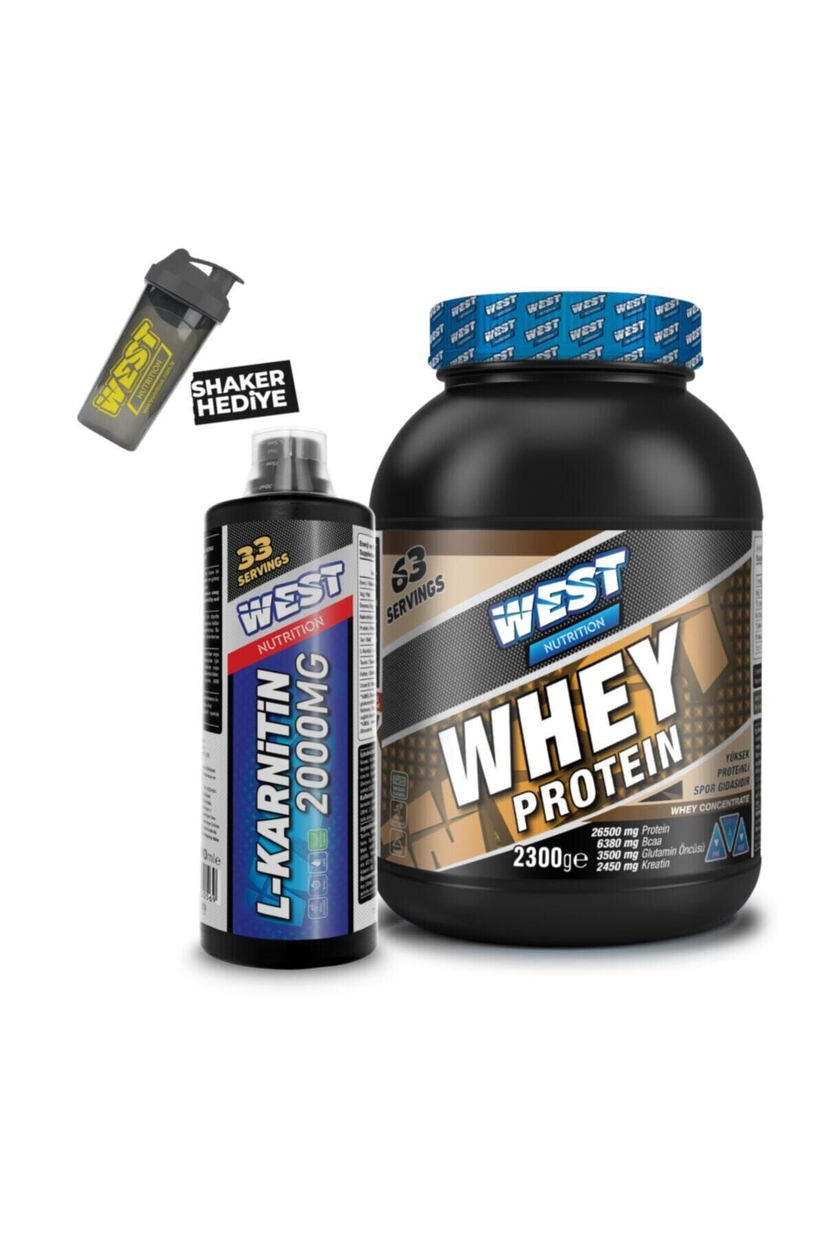 Whey Protein Tozu Kurabiye 2300 Gr + L-karnitin 100 Ml Kombinasyonu