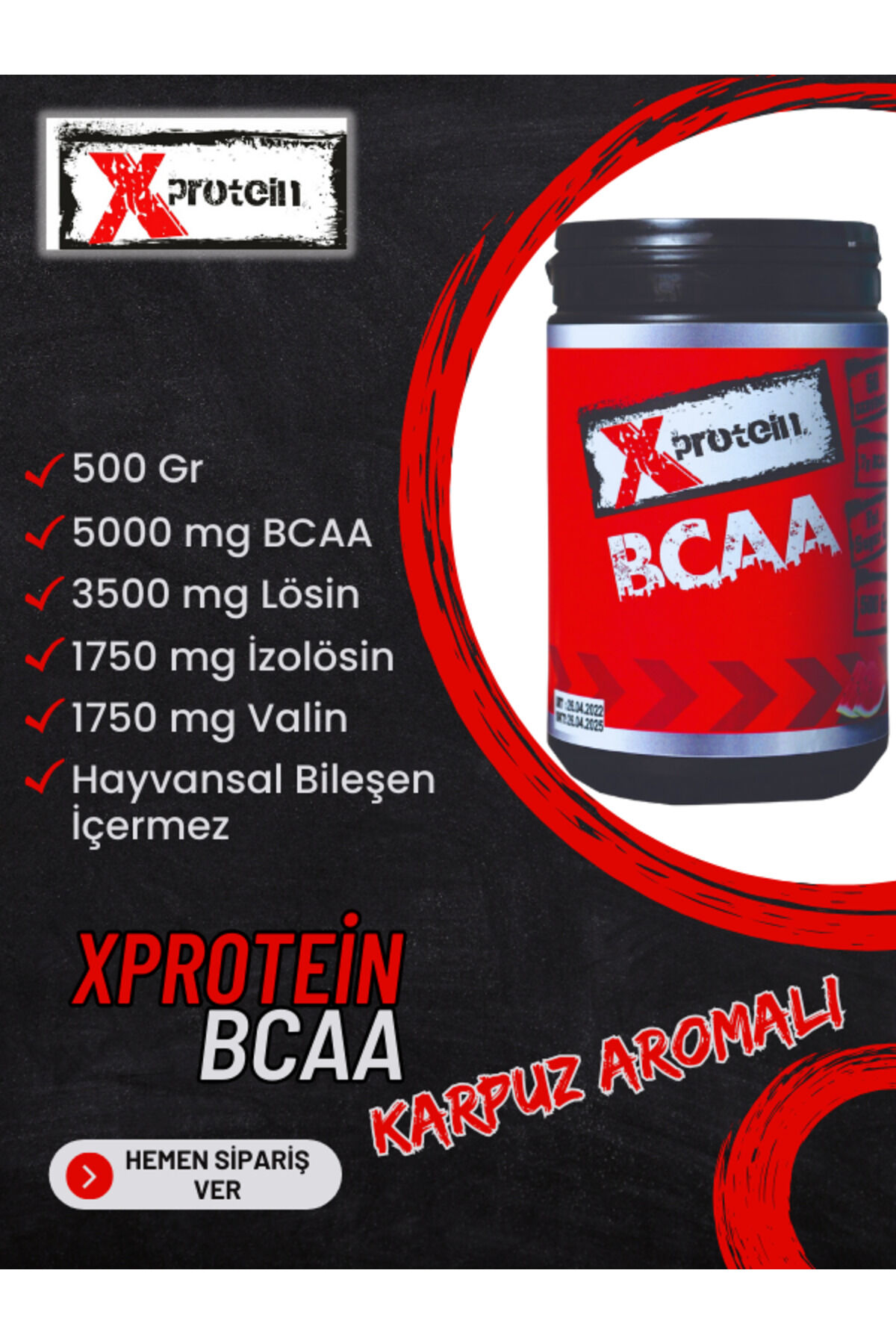 Xprotein BCAA 500 Gr Karpuz Aromalı