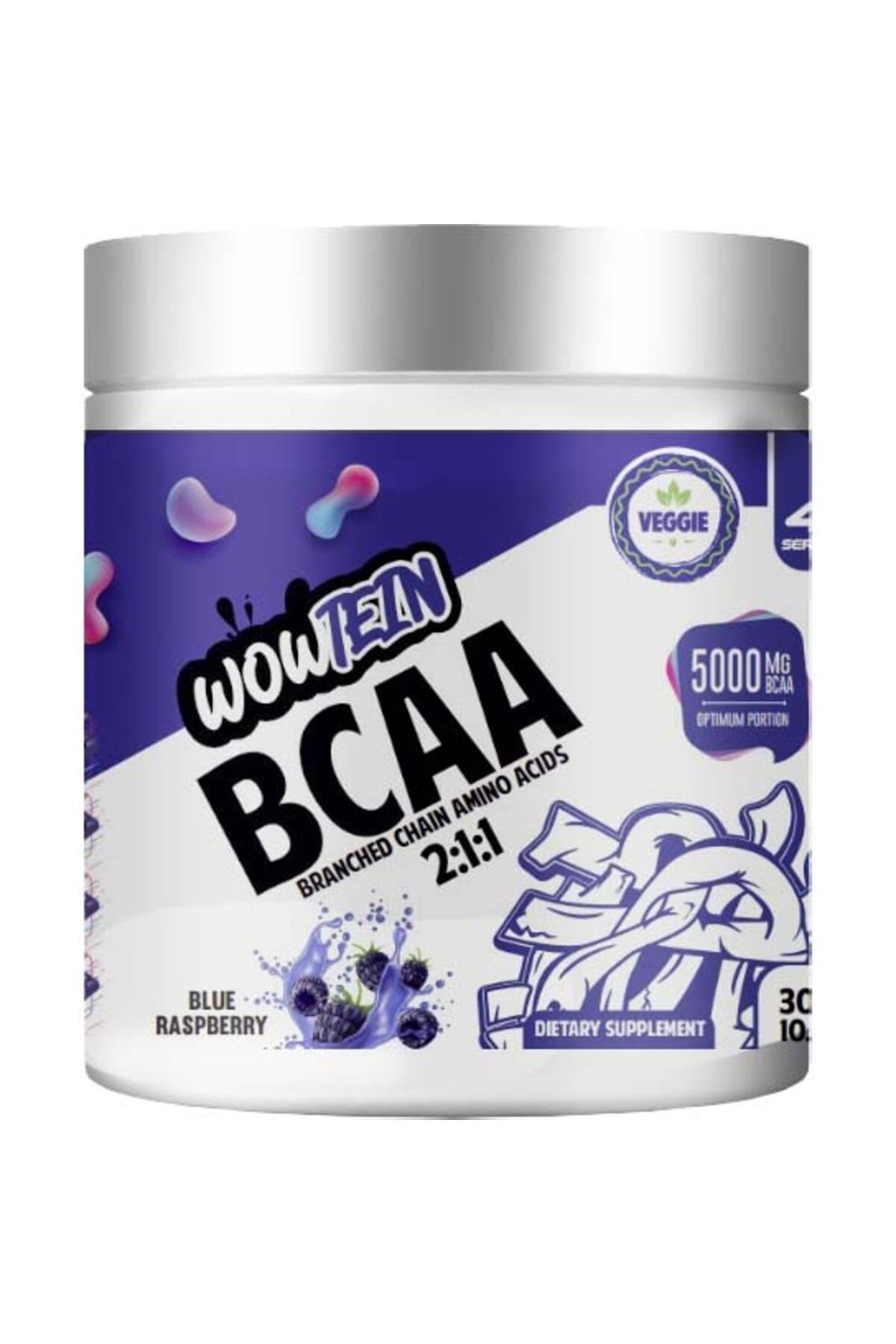 BCAA, Icy Blue Raz, 300 Gm
