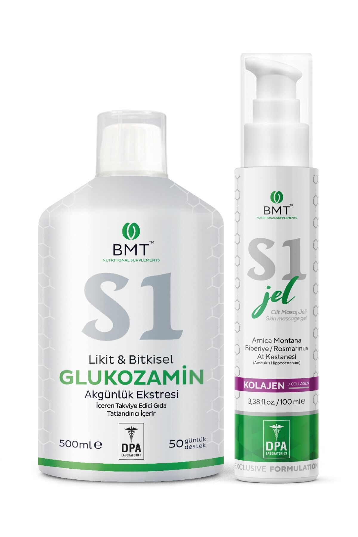 S1 Likit Glukozamin 500 Ml & S1 Masaj Jeli 100 Ml - 2'li Set