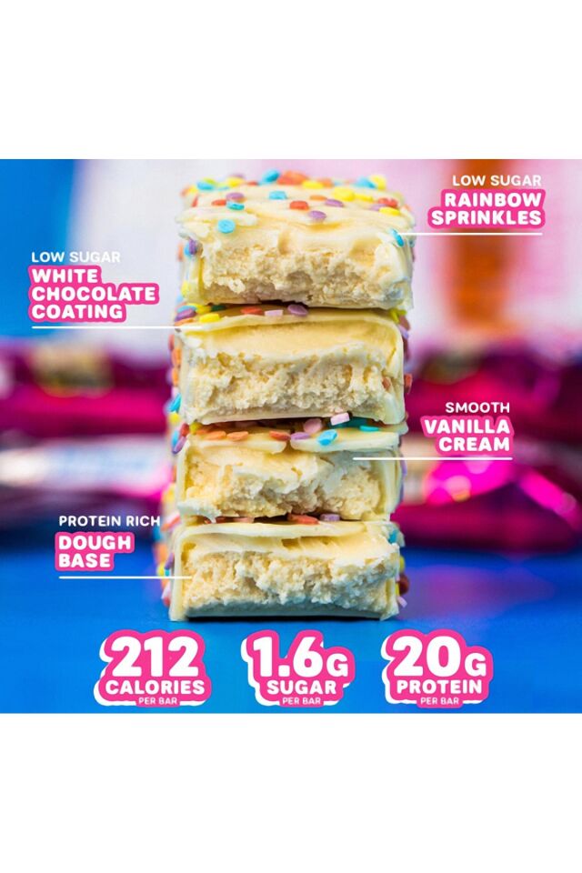 High Protein, Low Sugar Bar - Candy Bar Birthday Cake, 12 x 60 gr
