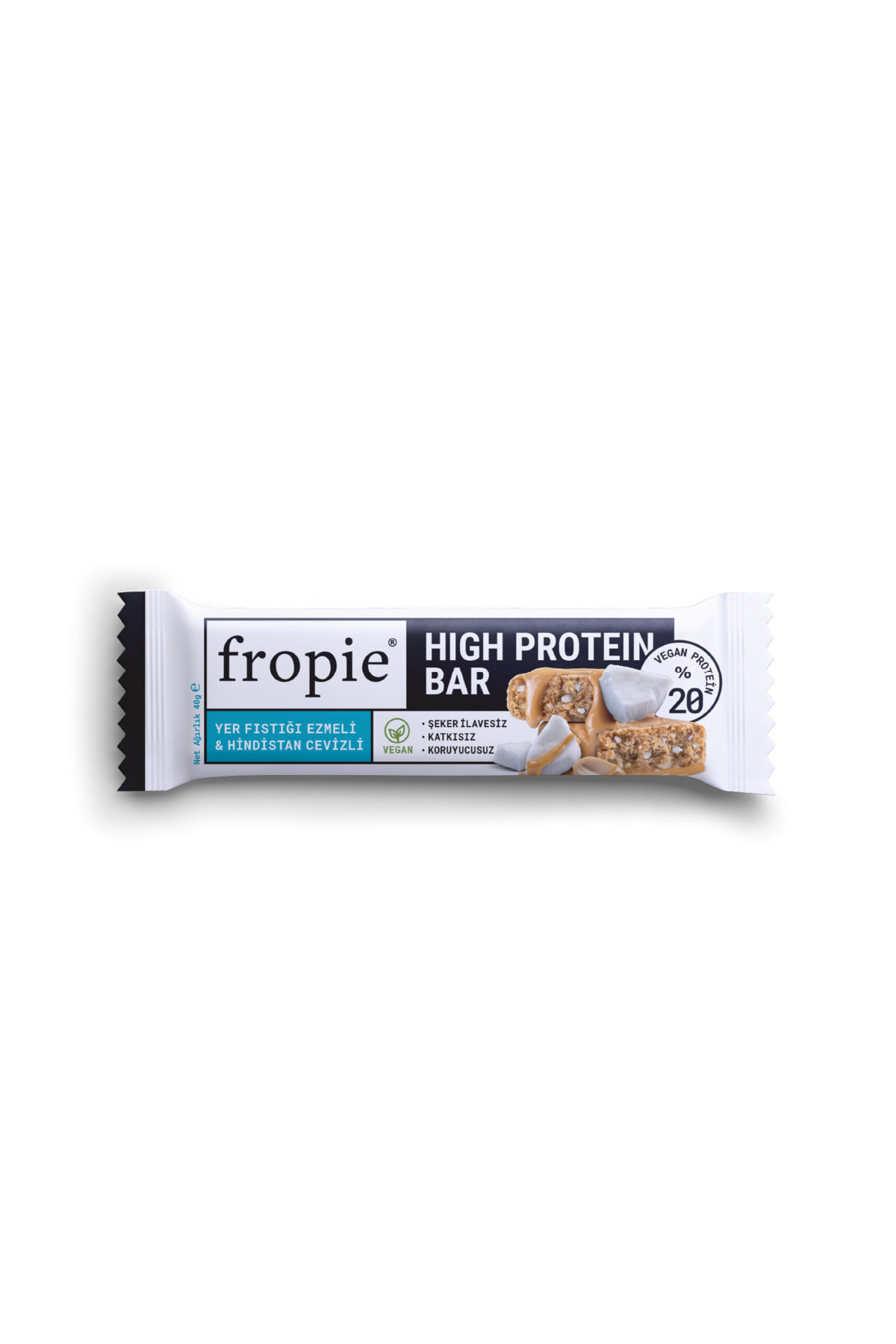 Vegan High Protein Bar - Yer Fıstığı Ezmeli & Hindistan Cevizli 40gr