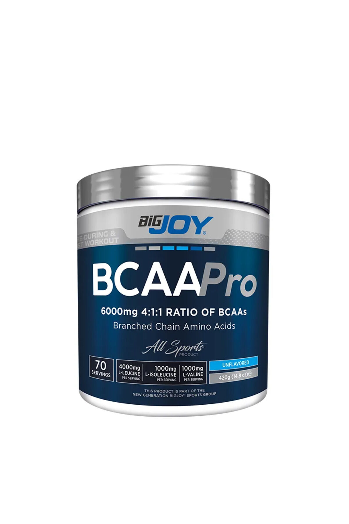 Amino asit Bcaa 4:1:1 Aromasız Bcaa Pro 70 Servis 420 gr