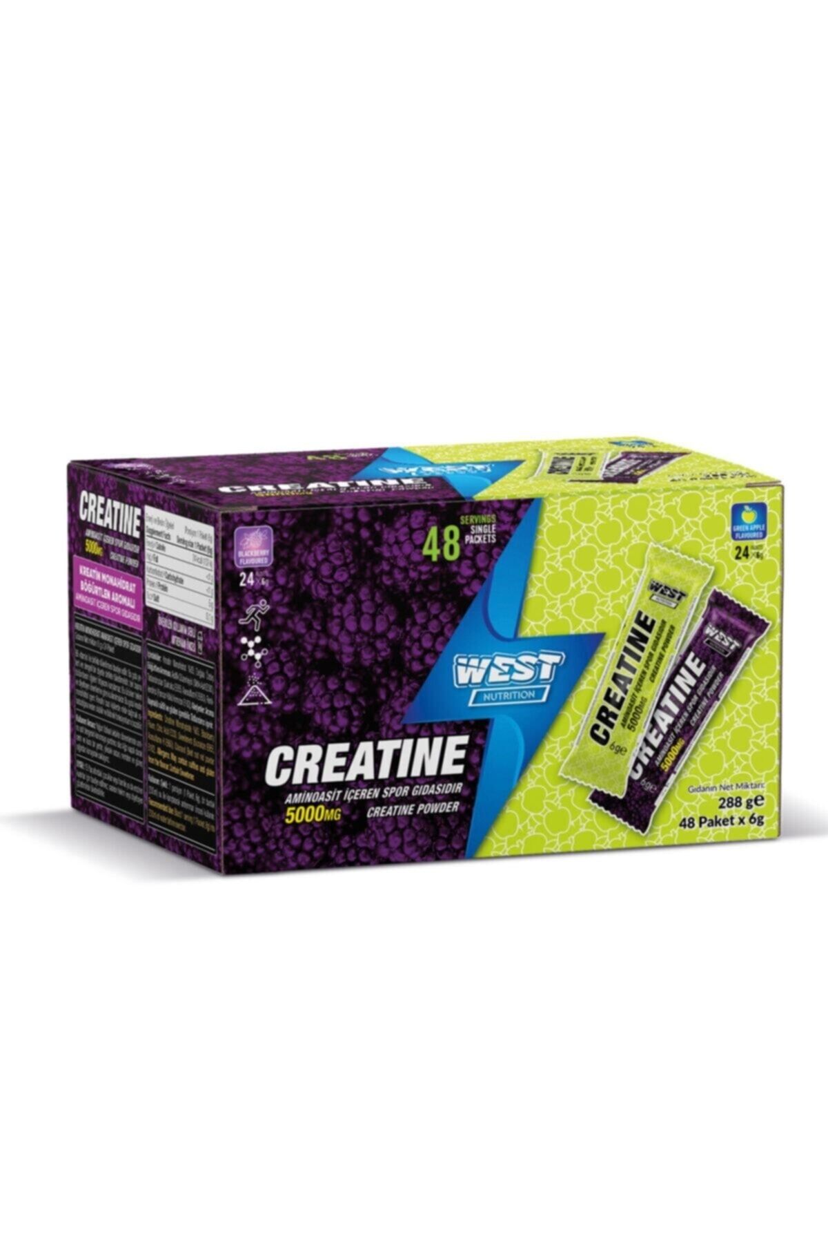 Kreatin Monohidrat 48 Saşe 2 Karışık Aroma 288 Gram