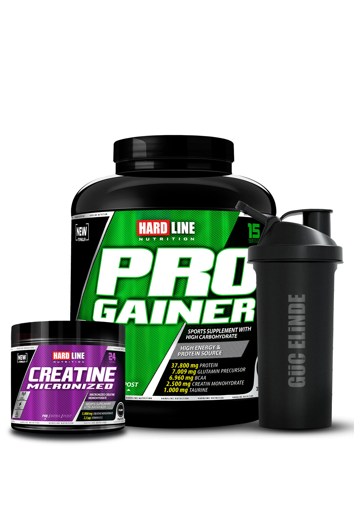 Progainer 3000 gr Çikolatalı + Creatine 120 gr + Shaker