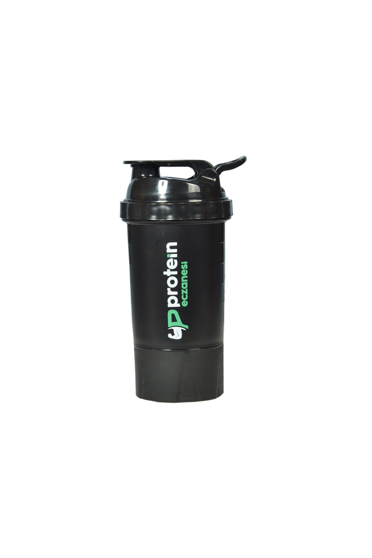 Proteineczanesi Shaker 500 ml Siyah Toz Saklama Hazneli