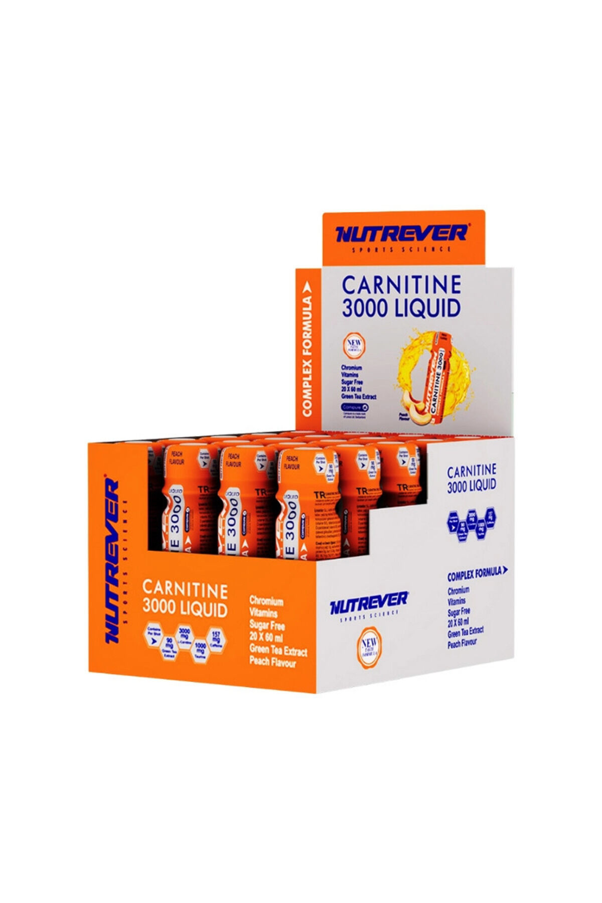 L-carnitine 3000 Liquid 20 Ampul Şeftali Aromalı SKT:12.2026