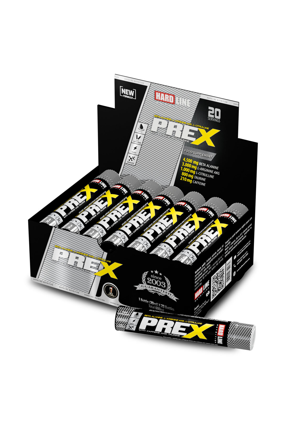 preX 20 shot pre-workout kola aromalı