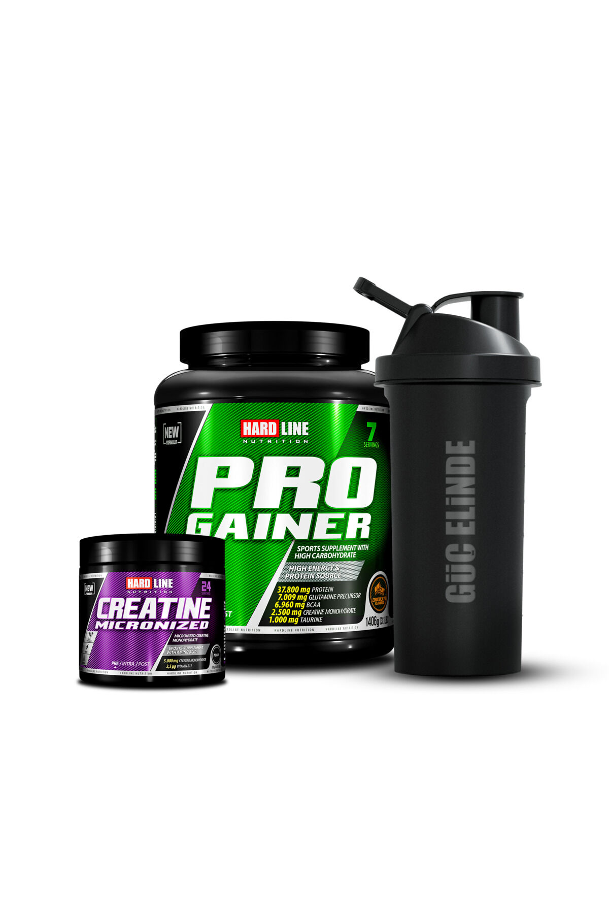 Progainer 1406 Gr Çikolatalı + Kreatin Mikronize 120 Gr +Shaker