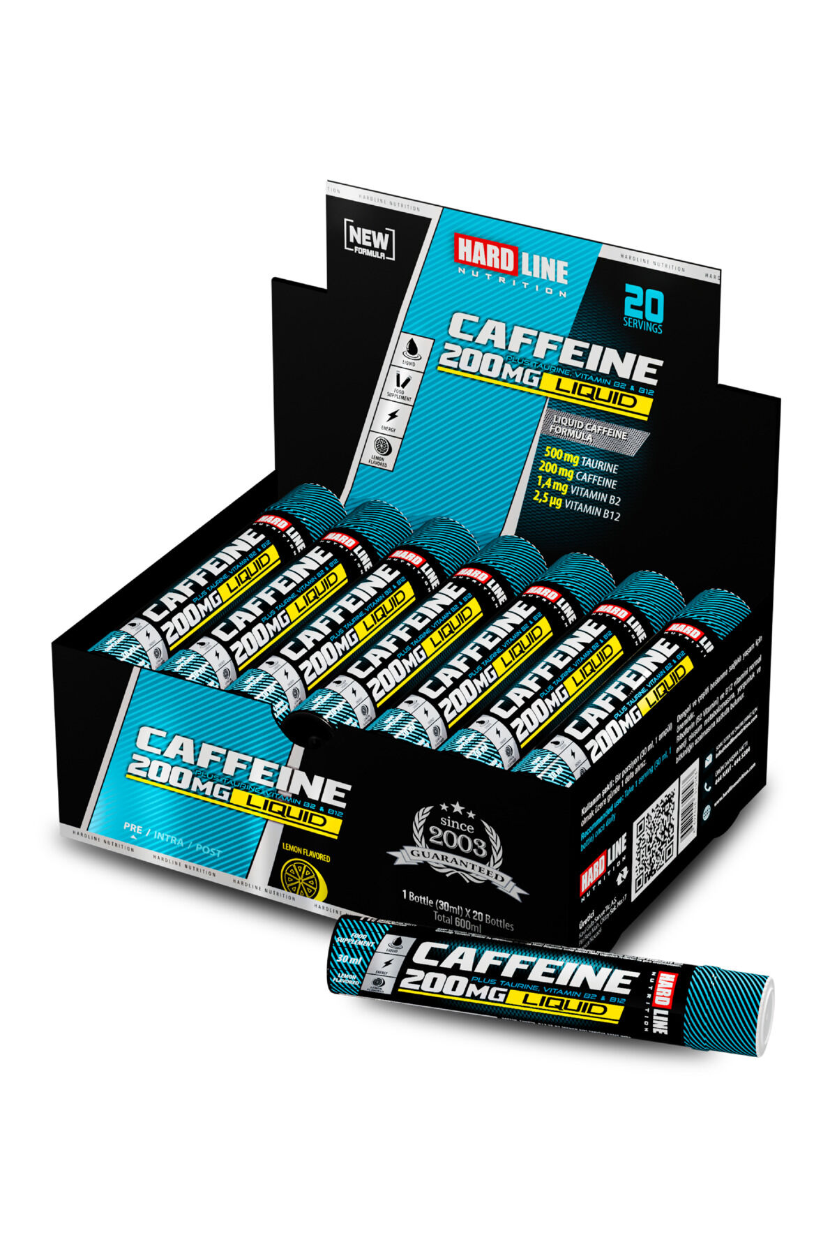 Caffeine 200 MG Liquid Sıvı 20 Adet (30 Ml) Limon Aromalı