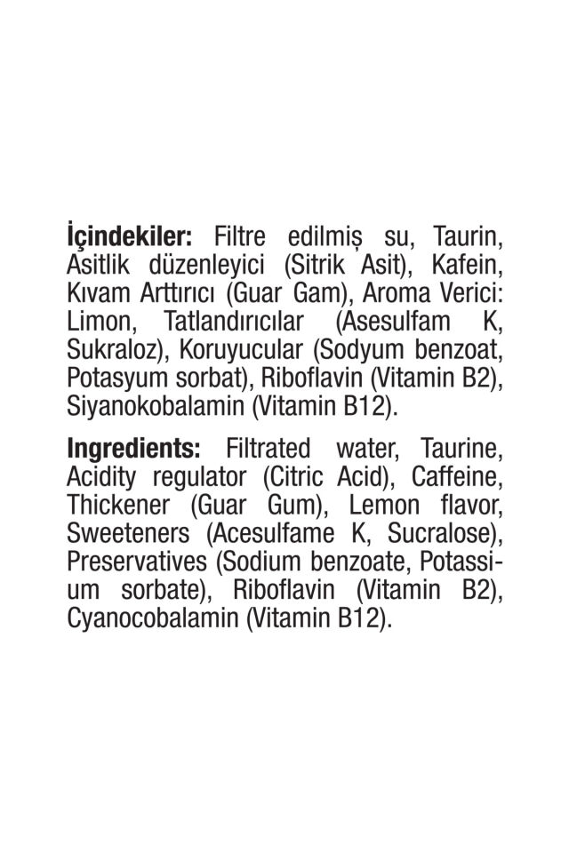 Caffeine 200 MG Liquid Sıvı 20 Adet (30 Ml) Limon Aromalı