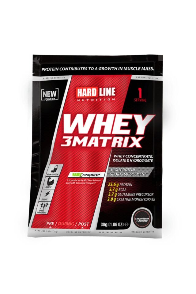 Whey 3 Matrix Protein Tozu - Çilek - 30 Gr (Tek Kullanımlık)