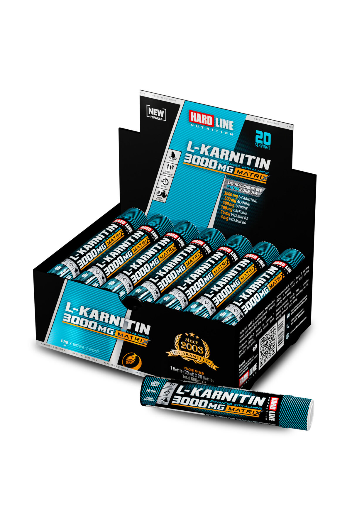 L-karnitin Matrix 3000 Mg 20 Ampül Şeftali