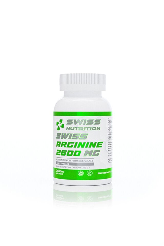 Swiss Arginine 2600 MG | 120 Kapsül | Arjinin İçeren Sporcu Gıdası