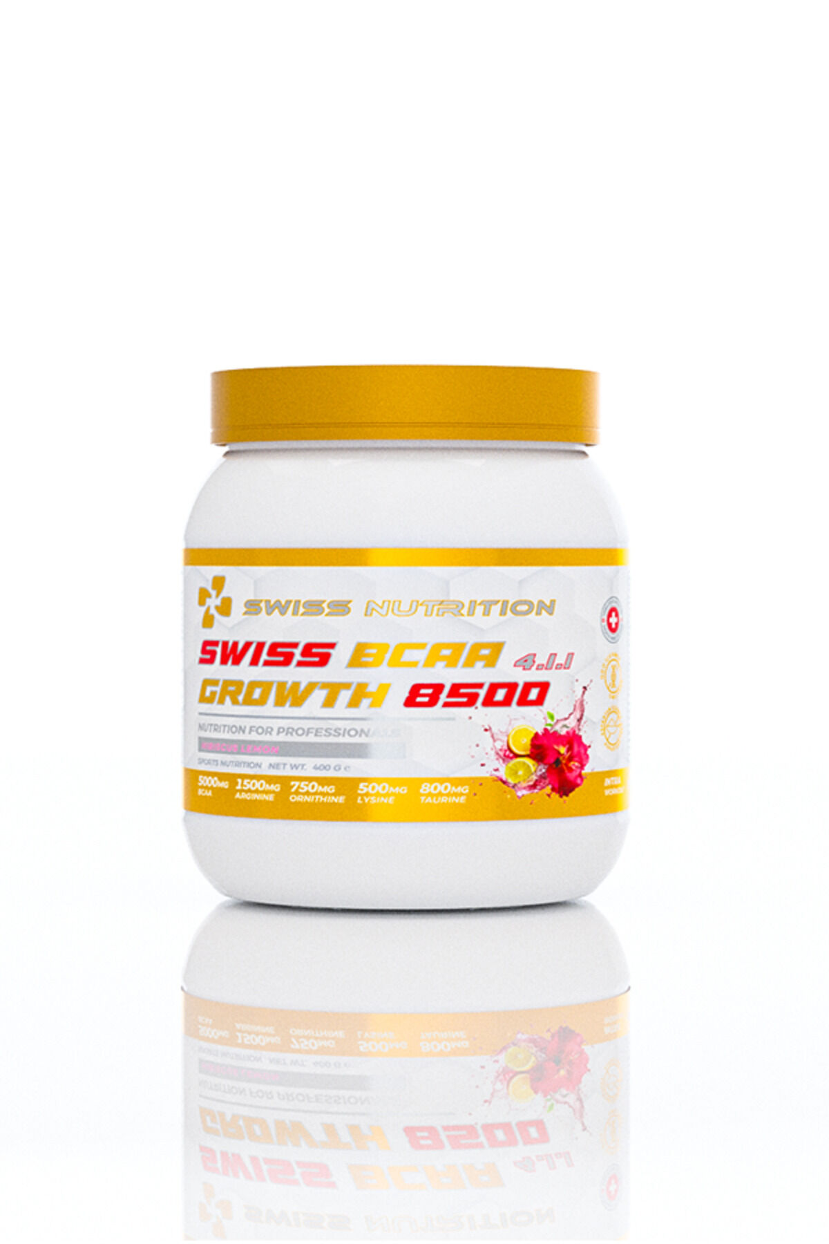 BCAA Growth 8500 | Hibiscus Limon | 400g / 40 Servis | Amino asit içeren sporcu gıdası