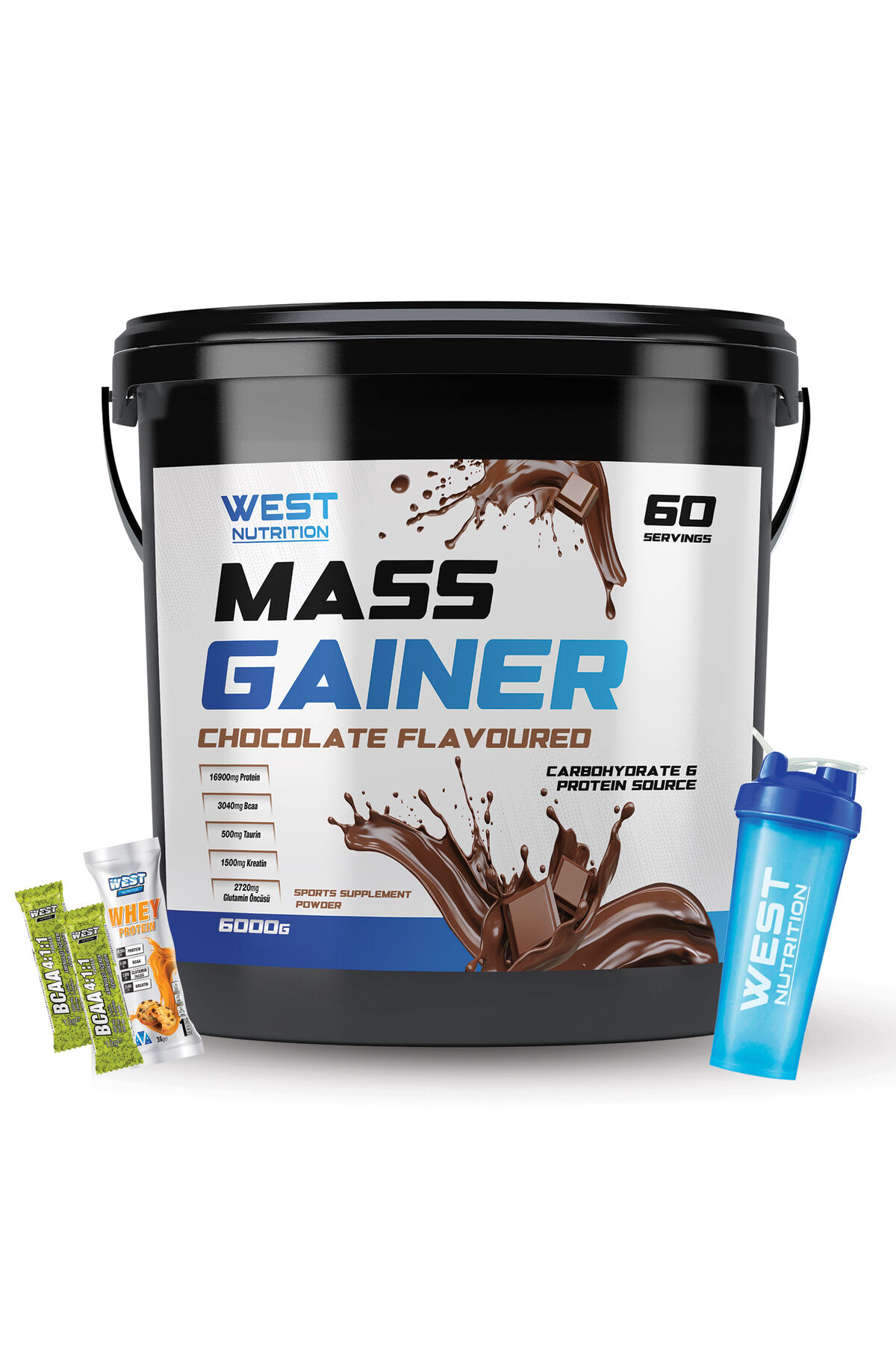 Mass Gainer Karbonhidrat Tozu 60 Servis 6000 gr - Çikolata