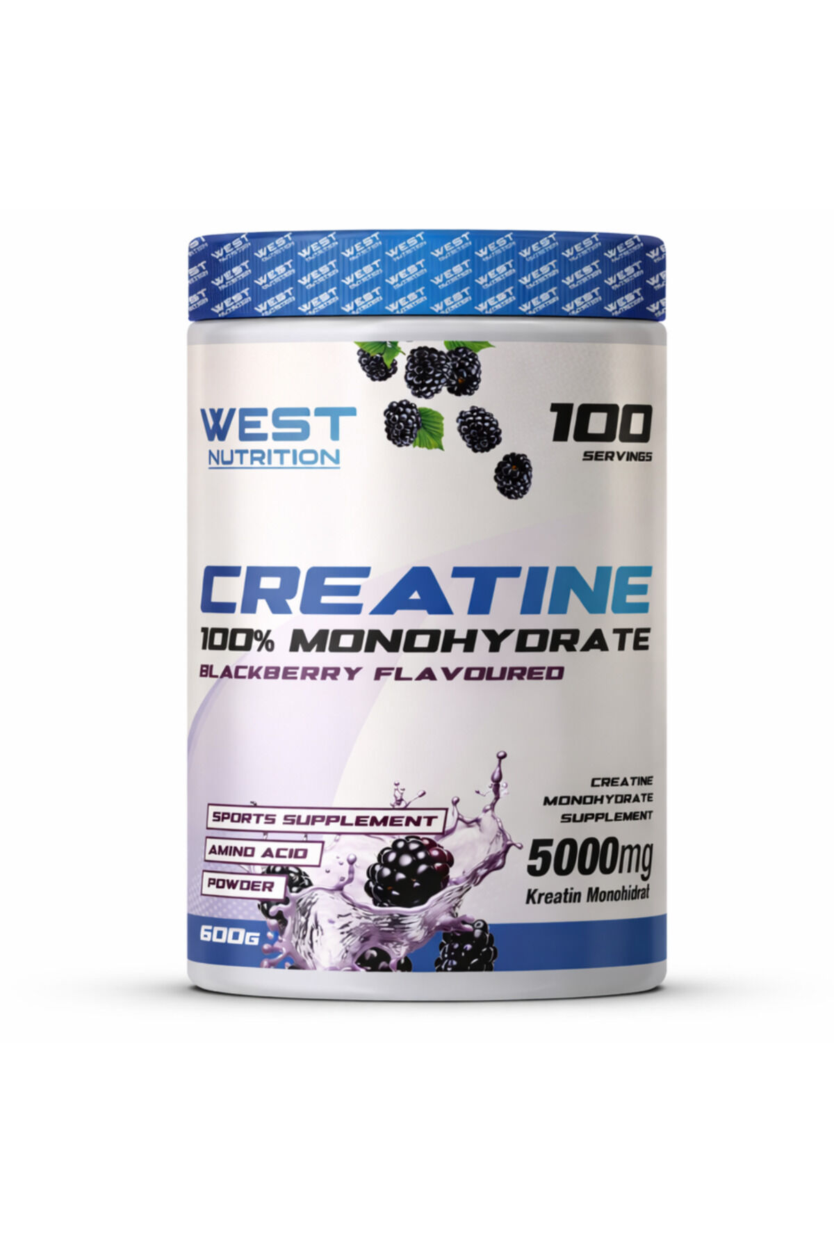 Kreatin Monohidrat ( Creatine ) 600 Gr 100 Servis Böğürtlen Aromalı