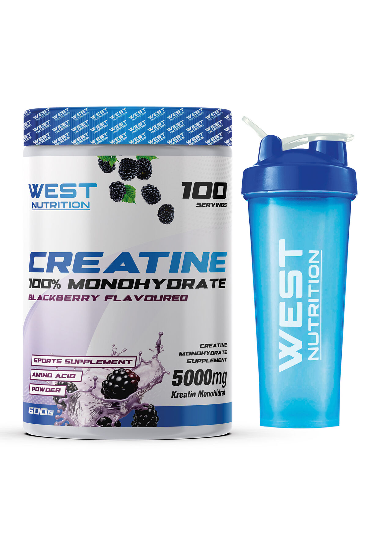 Kreatin ( Creatine Monohydrate ) 600 Gr 100 Servis Böğürtlen Aromalı